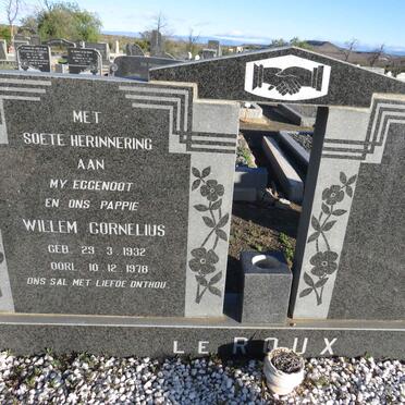 ROUX Willem Cornelius, le 1932-1978