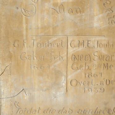 JOUBERT G. F. 1864-? &amp; C. M. E. SWART 1867-1939