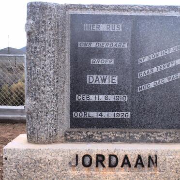 JORDAAN Dawie 1910-1926