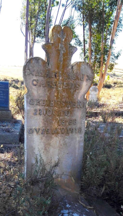 CARSTENS Maria C.J. nee BESTER 1888-1918