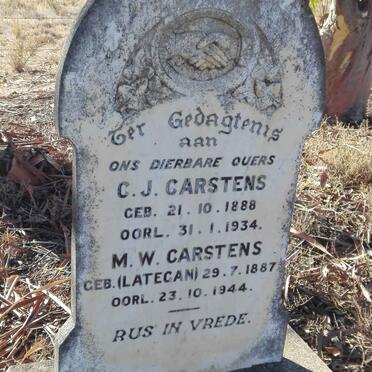 CARSTENS C.J. 1888-1934 & M.W. LATEGAN 1887-1944