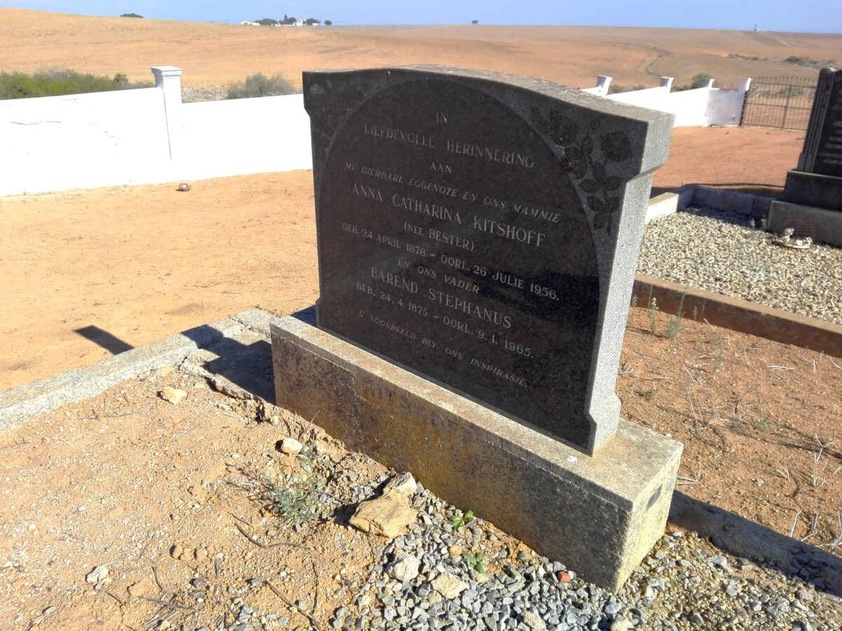 KITSHOFF Barend Stephanus 1875-1965 & Anna Catharina BESTER 1878-1956