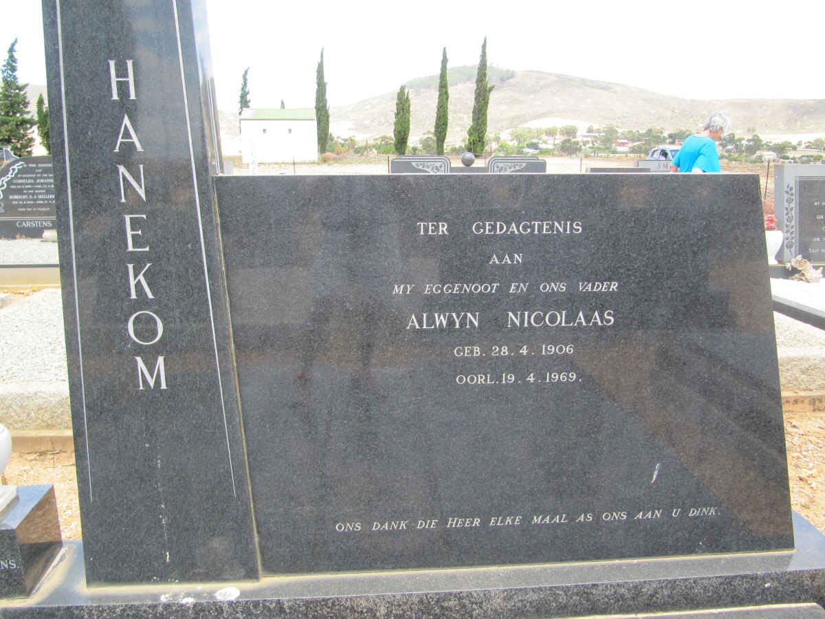HANEKOM Alwyn Nicolaas 1906-1969