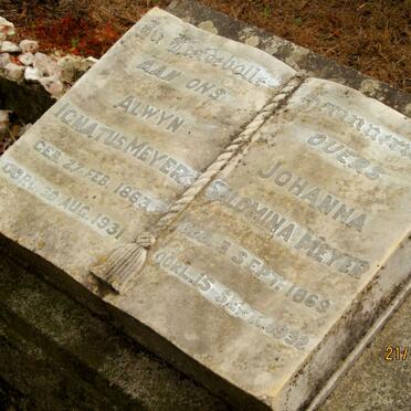 MEYER Alwyn Ignatus 1863-1931 &amp; Johanna Salomina 1869-1932