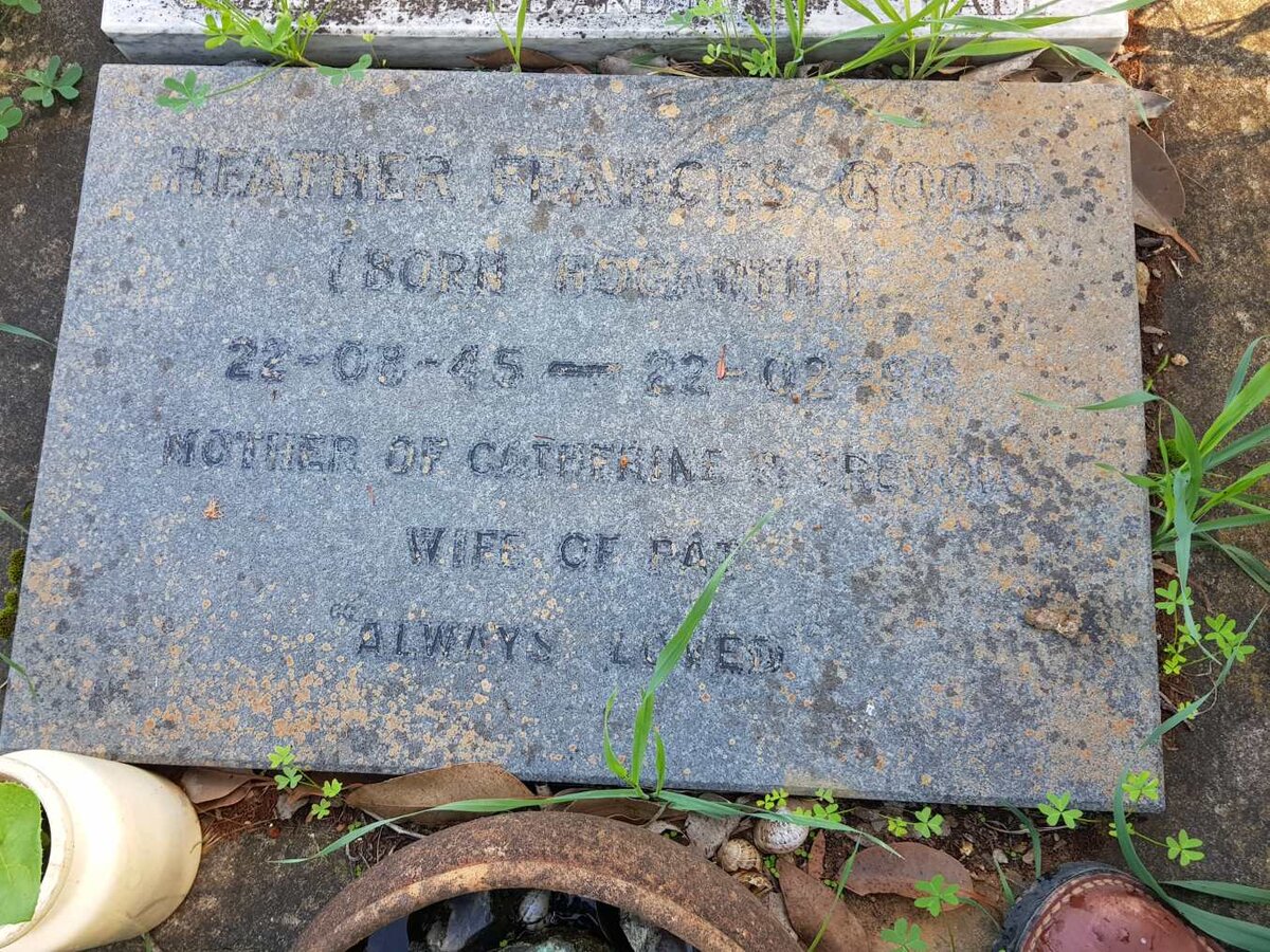 GOOD Heather Frances nee HOGARTH 1945-1995