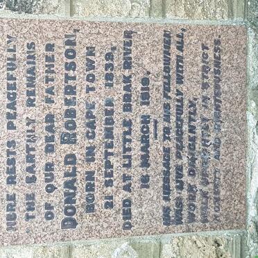 ROBERTSON Donald 1839-1919