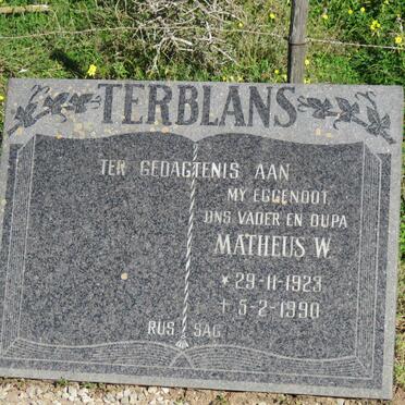 TERBLANS Matheus W. 1923-1990