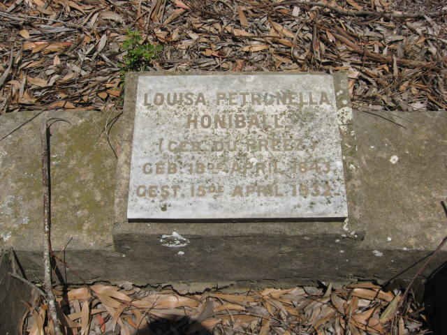 HONIBALL Louisa Petronella nee DU PREEZ 1843-1932