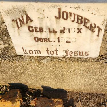 JOUBERT Tina S. nee LE ROUX 1920