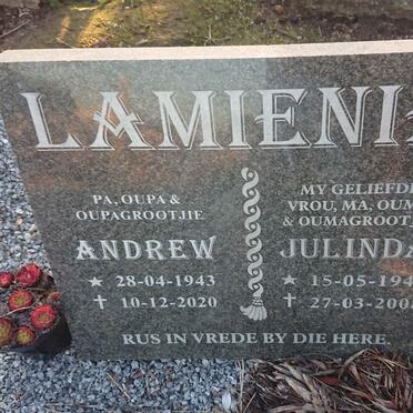 LAMIENIE Andrew 1943-2020 & Julinda 1949-2008