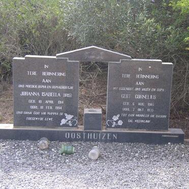 OOSTHUIZEN Gert Cornelius 1907-1975 &amp; Johanna Isabella 1914-1994