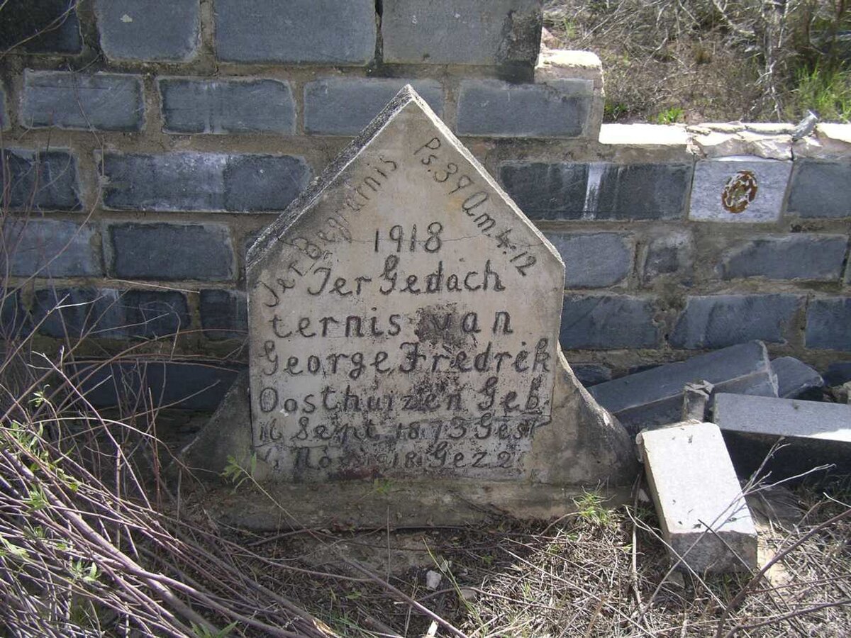 OOSTHUIZEN George Fredrik 1873-1918