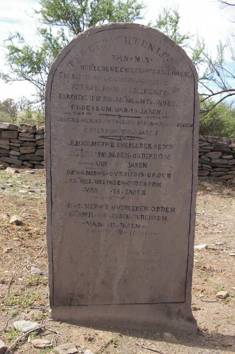 MERWE Elsie Johanna Catharina, van der nee VILJOEN  -1878