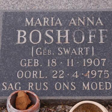 BOSHOFF Maria Anna nee SWART 1907-1975