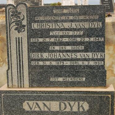 DYK Dirk Johannes, van 1879-1957 &amp; Christina J. VAN DYK 1882-1947