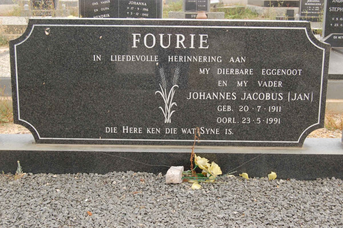 FOURIE Johannes Jacobus 1911-1991