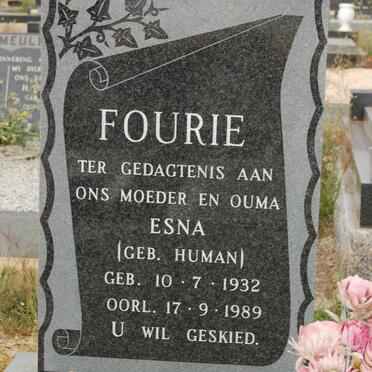 FOURIE Esna nee HUMAN 1932-1989
