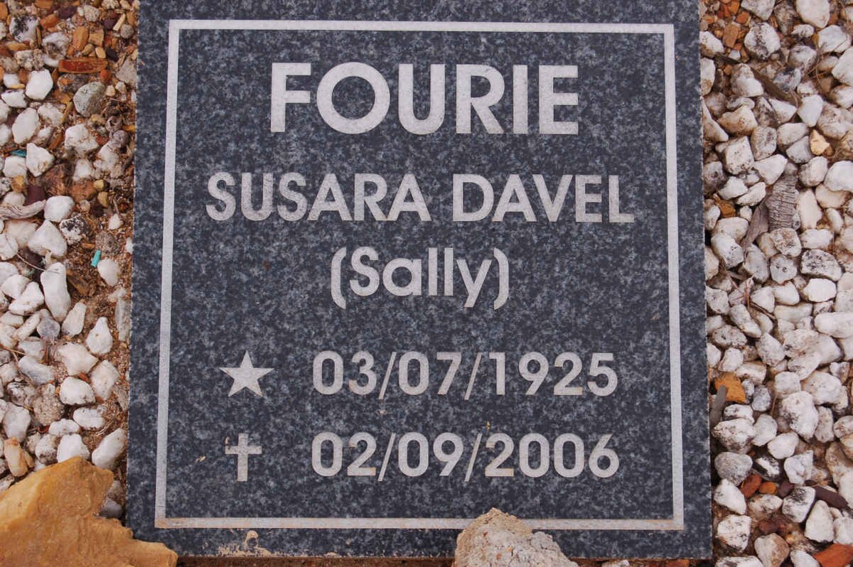 FOURIE Susara Davel 1925-2006