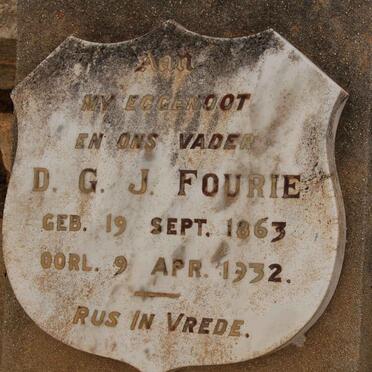 FOURIE D.G.J. 1863-1932