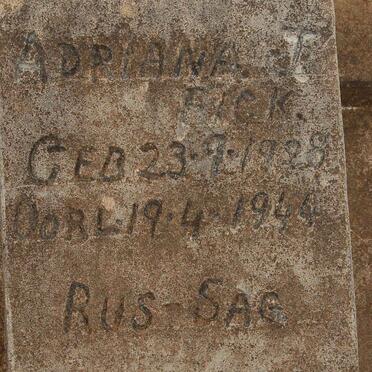 FICK Adriana T. 1928-1944