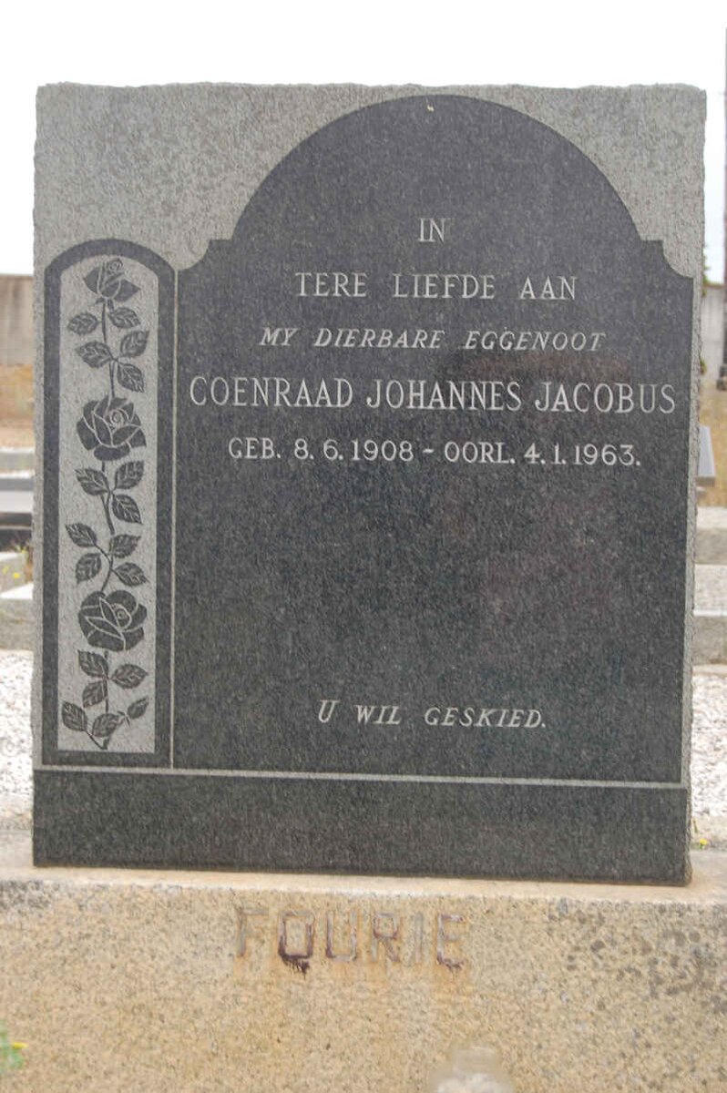 FOURIE Coenraad Johannes Jacobus 1908-1963