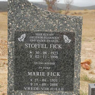 FICK Stoffel 1923-1998 &amp; Marie 1931-2008