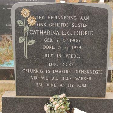 FOURIE Catharina E.G. 1906-1979