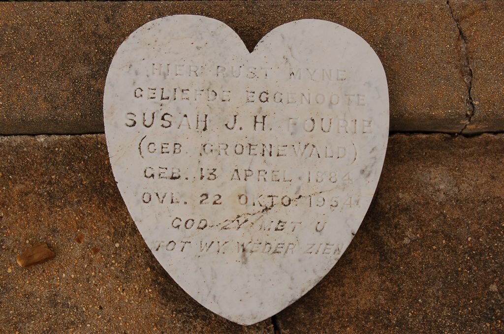 FOURIE Susah J.H. nee GROENEWALD 1884-1954