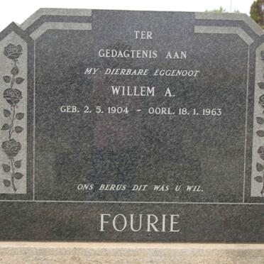 FOURIE Willem A. 1904-1963