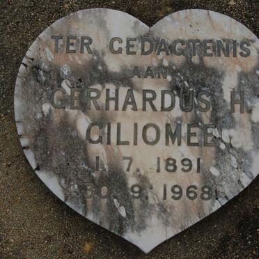 GILIOMEE Gerhardus H. 1891-1968
