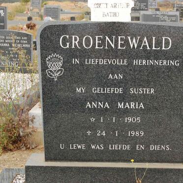 GROENEWALD Anna Maria 1905-1989