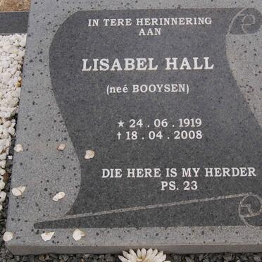 HALL Lisabel nee BOOYSEN 1919-2008