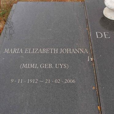 KOCK Philippus Lodewicus, de 1915-1978 &amp; Maria Elizabeth Johanna UYS 1912-2006 