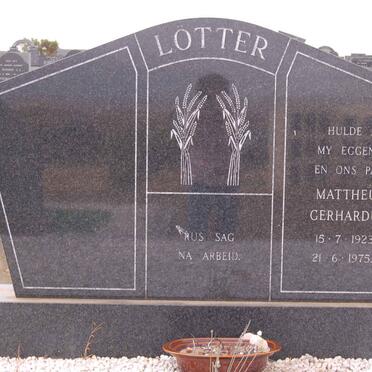 LOTTER Mattheus Gerhardus 1923-1975