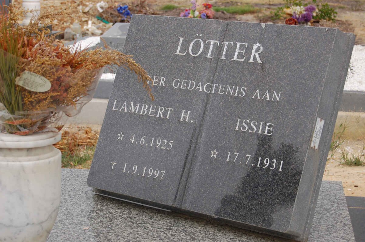 LOTTER Lambert H. 1925-1997 &amp; Issie 1931-