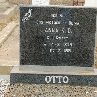 OTTO Anna K.D. nee SWART 1875-1921