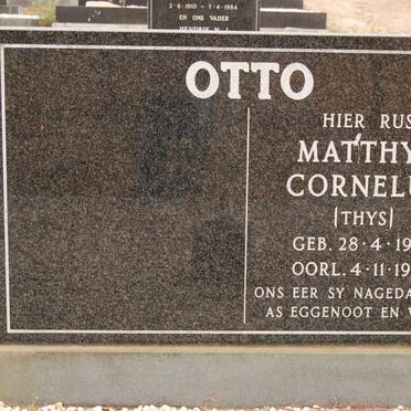 OTTO Matthys Cornelus 1928-1982