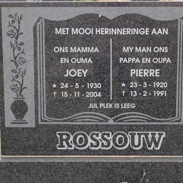 ROSSOUW Pierre 1920-1991 &amp; Joey 1930-2004