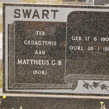 SWART Mattheus G.B. 1908-1985