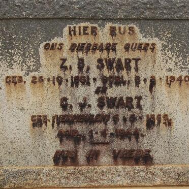 SWART Z.B. 1861-1940 &amp; C.J. VERMEULEN 1865-1944