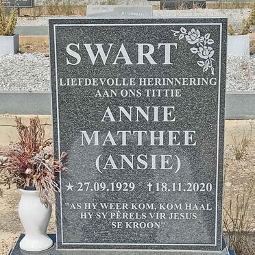 SWART Annie Matthee Ansie 1929-2020
