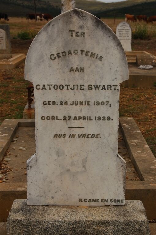 SWART Catootjie 1907-1929