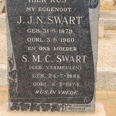 SWART J.J.N. 1879-1960 &amp; S.M.C. VERMEULEN 1888-1974