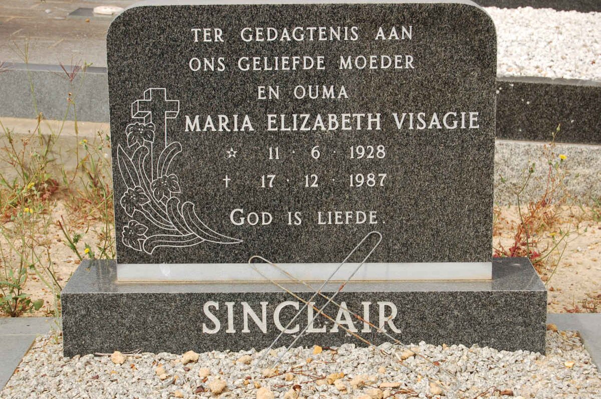 SINCLAIR Maria Elizabeth Visagie 1928-1987