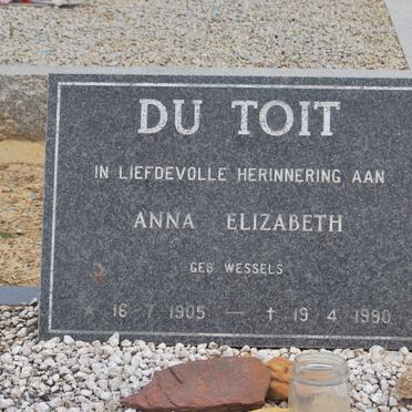 TOIT Anna Elizabeth, du  nee WESSELS 1905-1990