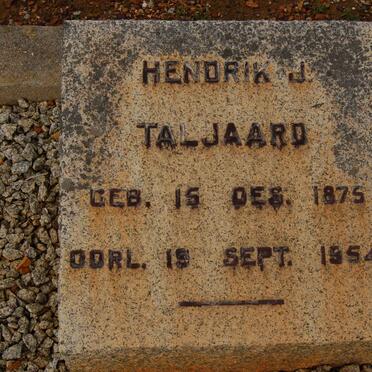 TALJAARD Hendrik J. 1875-1954