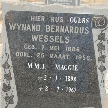 WESSELS Wynand Bernardus 1886-1956 &amp; M.M.J. 1898-1963