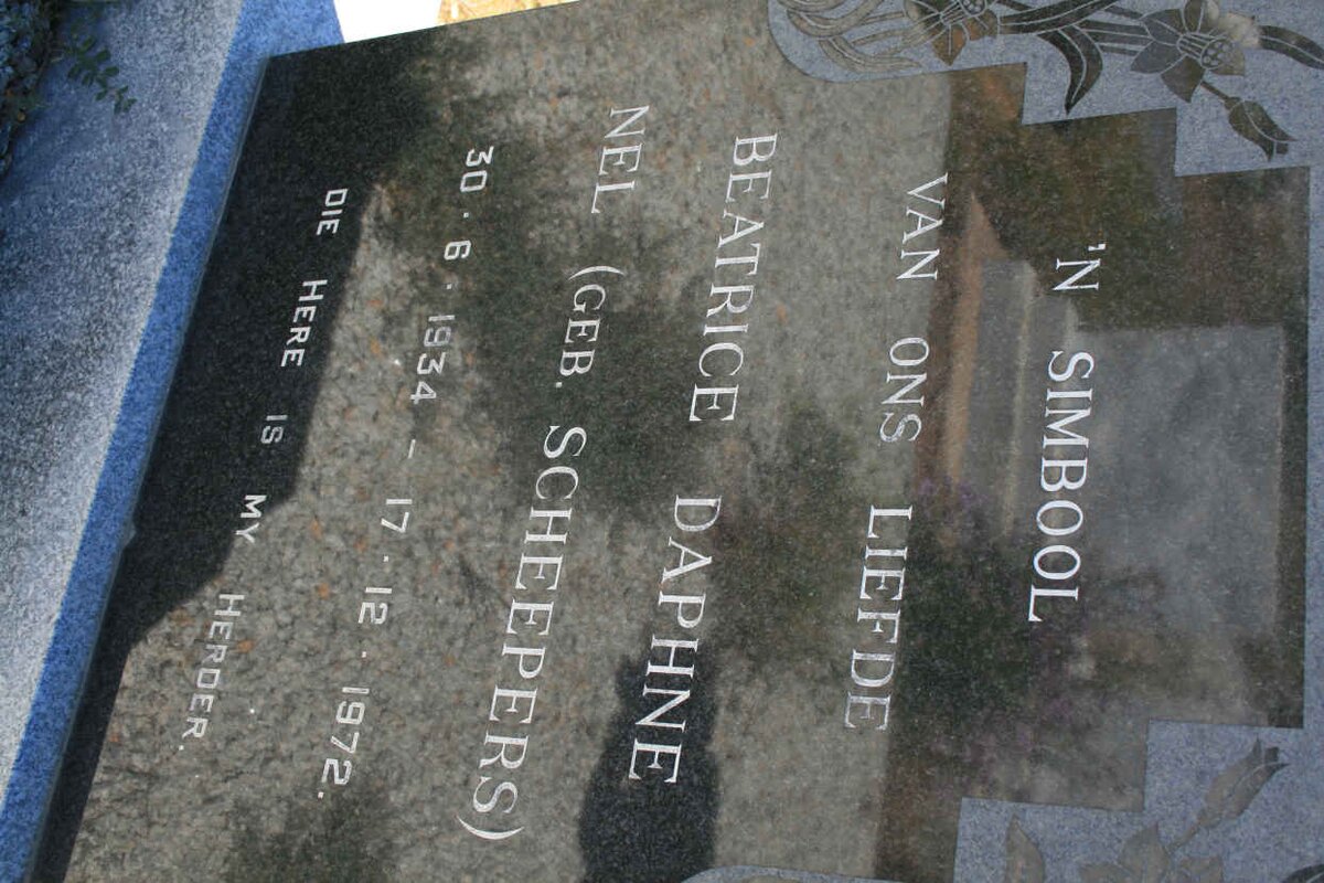 NEL Beatrice Daphne nee SCHEEPERS 1934-1972