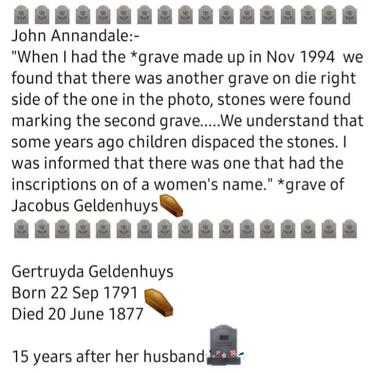 4. Notice regarding a second grave, 1994.