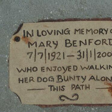 BENFORD Mary 1921-2007